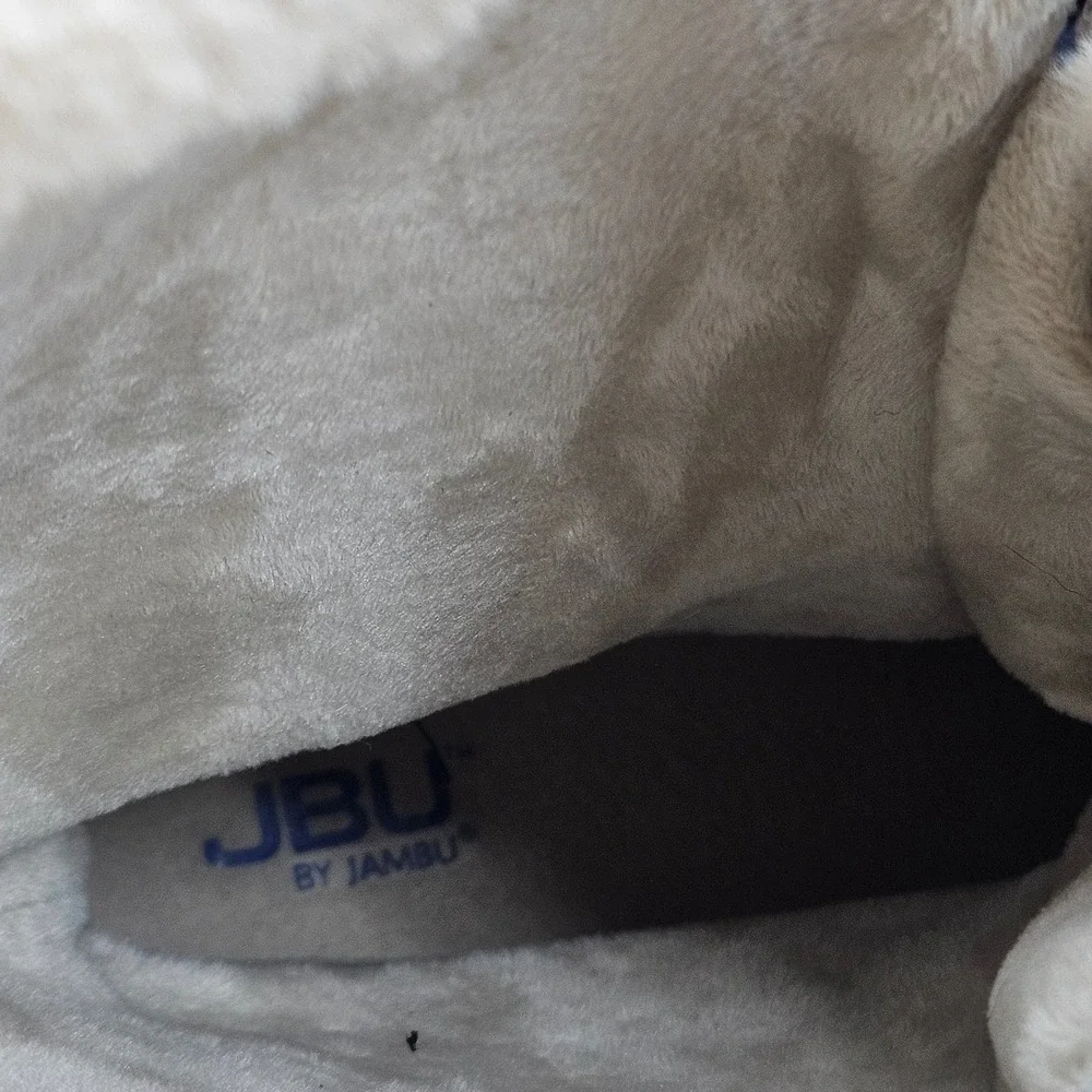 JBU Snowy Navy Blue Faux Fur Lined Winter Boots Womens Sz 7M Heritage Waterproof